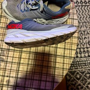Hoka Blue and Gray Athletic Shoes